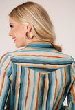 Roper Studio West Women's Watercolor Stripe Long Sleeve Western Shirt