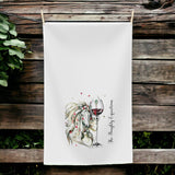 White Horse & Wine Kitchen Towel