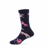 Navy with Pink Youth Socks