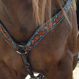 Circle Y Bronco Blue Texas Flower Breastcollar