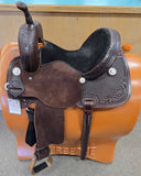 SRS Barrel Saddle Combo Tooled Chocolate