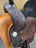 SRS Barrel Saddle Combo Tooled Chocolate