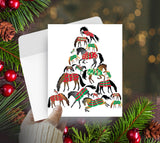 Horse Christmas Card Best Seller: Tree of Blanketed Horses