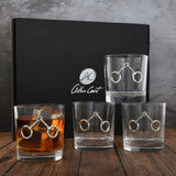 Equestrian Bit Bar Glasses Set of 4