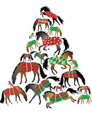 Horse Christmas Card Best Seller: Tree of Blanketed Horses