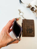 Thunderbird Western Cowhide Leather Keychain Wallet