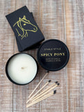 Spicy Pony Soy Wax Seasonal Candle Tin (Pumpkin Spice)