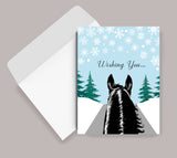 Horse Christmas Card: Wishing you...My Happy Place Horse