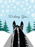 Horse Christmas Card: Wishing you...My Happy Place Horse