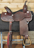 SRS Barrel Saddle Combo Tooled Chocolate