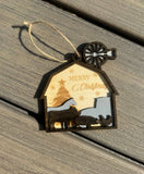 Merry Christmas from The Farm Wooden Christmas Ornament