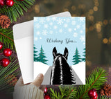 Horse Christmas Card: Wishing you...My Happy Place Horse