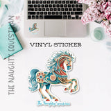 Carousel Horse Western Sticker, Decal