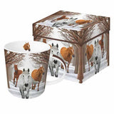 Winter Horse Trio Mug