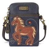 Chala Cell Phone Crossbody Bag Horse B Navy