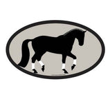 3 x 5" Waterproof Oval Equestrian Horse Sticker: Passage