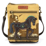 Chala Safari Double Pocket Crossbody - Horse