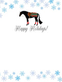 Horse Christmas Card: Newmarket Blanket Christmas Horse