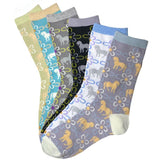 Horseshoe Blossoms Adult Crew Socks