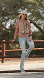 Hooey "Lady Luck" Light Brown T-shirt