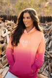 Hooey Ladies "Rope Like A Girl" Pink Ombre with White Logo Hoody