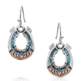 Montanta Silversmiths Inner Light Turquoise Horseshoe Earrings