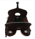 Double J Feather Light Weight Saddle with Brown Rough Out