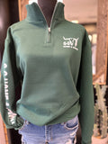 G-G Home & Ranch 1/4 Zip Forest Green Sweatshirt