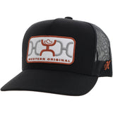 Hooey "Loop" Hooey Hat Black with White/Orange Patch