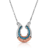 Montanta Silversmiths Inner Light Turquoise Horseshoe Necklace