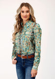 Roper Studio West Teal Long Sleeve Button Up
