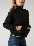 Kimes Malta Cropped Quarter Zip Sweatshirt