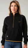 Kimes Malta Cropped Quarter Zip Sweatshirt