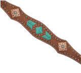 Circle Y Turquoise and Rawhide Breast Collar