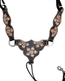 Circle Y Black Star Breast Collar