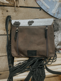 Texas Western Cowhide Aztec Fringe Cowhide Crossbody