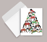 Horse Christmas Card Best Seller: Tree of Blanketed Horses