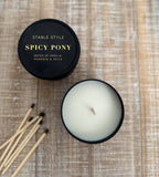 Spicy Pony Soy Wax Seasonal Candle Tin (Pumpkin Spice)