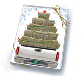 Horse Boxed Christmas Cards: Hay Truck w/ Apple Snowflakes