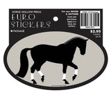 3 x 5" Waterproof Oval Equestrian Horse Sticker: Passage