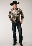 Karman Men's Classic Plaid Long Sleeve Western Shirt