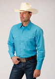 Roper Men's Amarillo Collection Long Sleeve Stretch Poplin Shirt