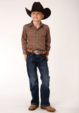 Roper Boy's Cinnamon Foulard Long Sleeve Western Shirt