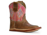 Roper Infant Dakota Square Toe Waxy Brown Leather Boot
