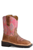 Roper Toddlers Dakota Square Toe Waxy Brown Leather Boot
