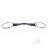 Fager Maria Titanium Double Jointed Fixed Ring Snaffle
