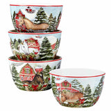 Snowy Farm 5.25" Dessert Bowl