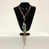 Silver Strike Necklace Set Turquoise Beads Stones