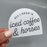 Dapplebay Iced Coffee & Horses Stickers
